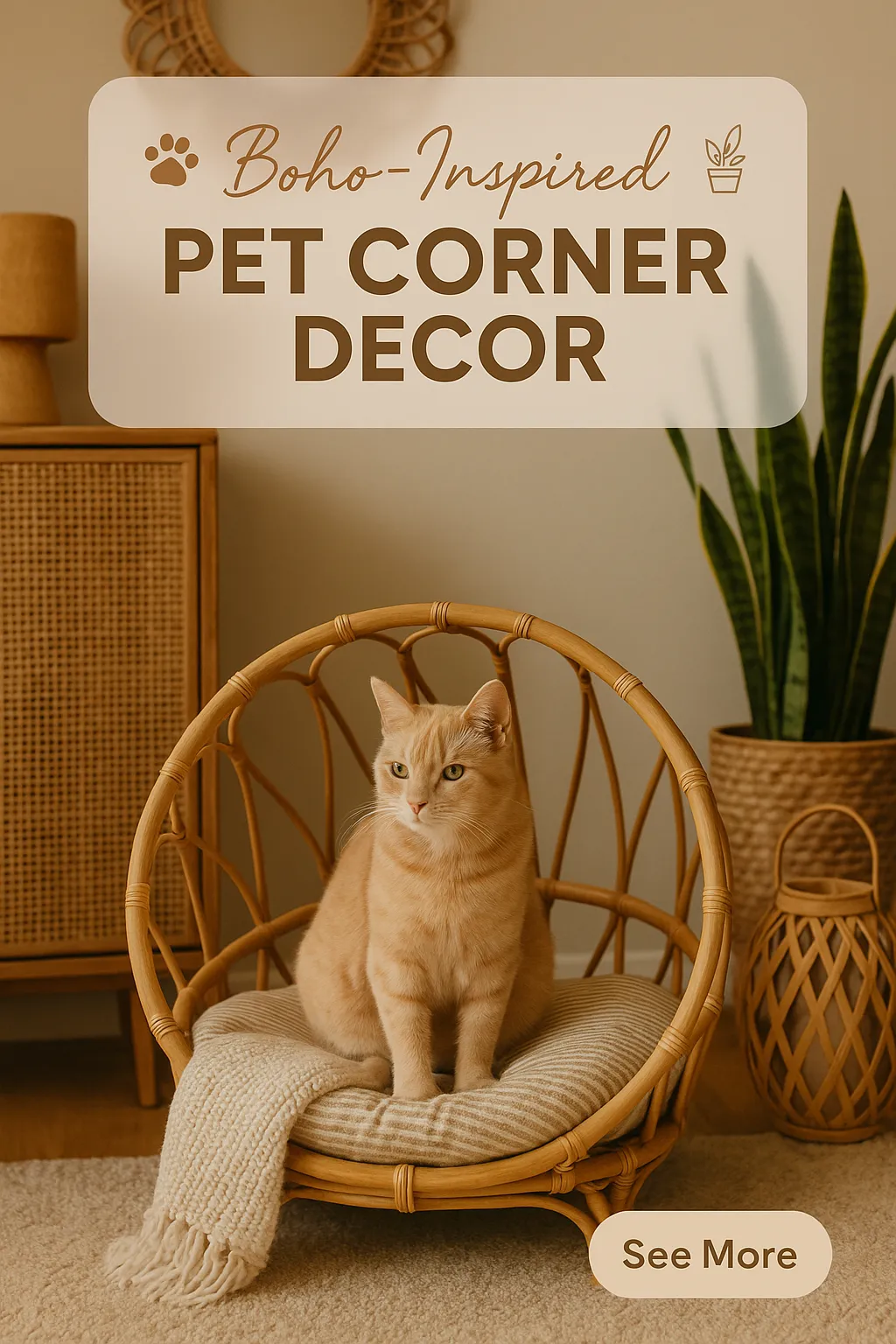 Boho Inspired Pet Corner Decor