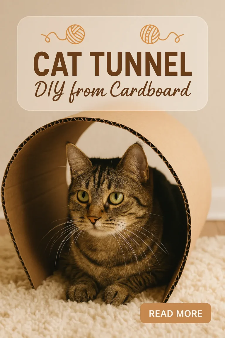 Cat Tunnel DIY from Cardboard