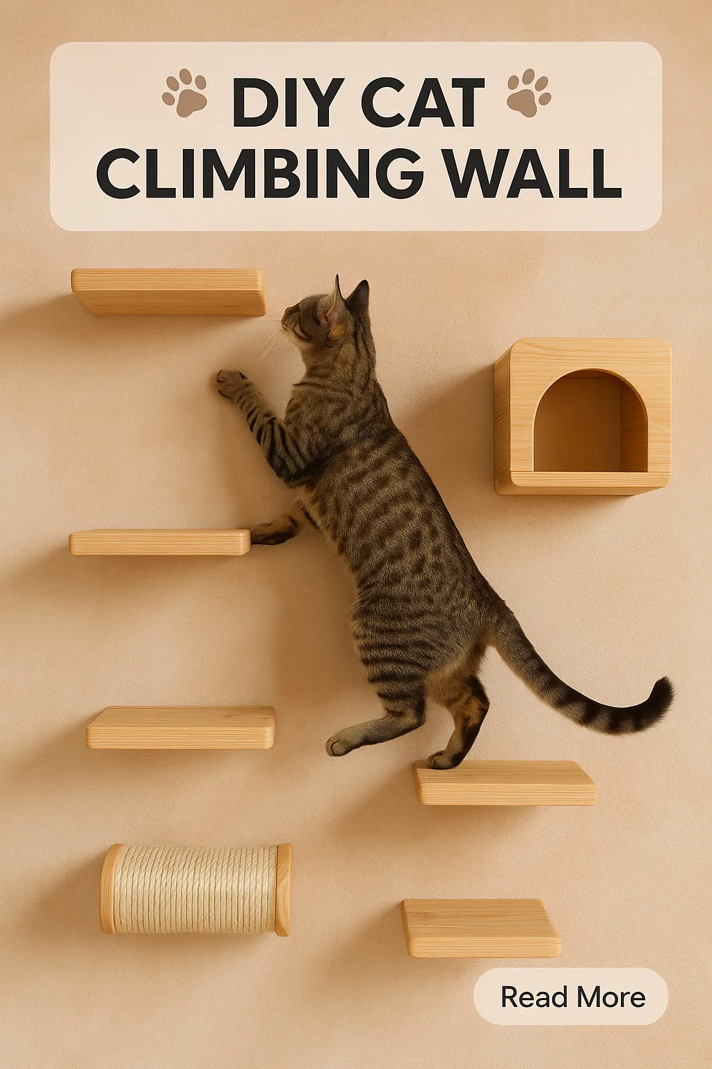 DIY Cat Climbing Wall