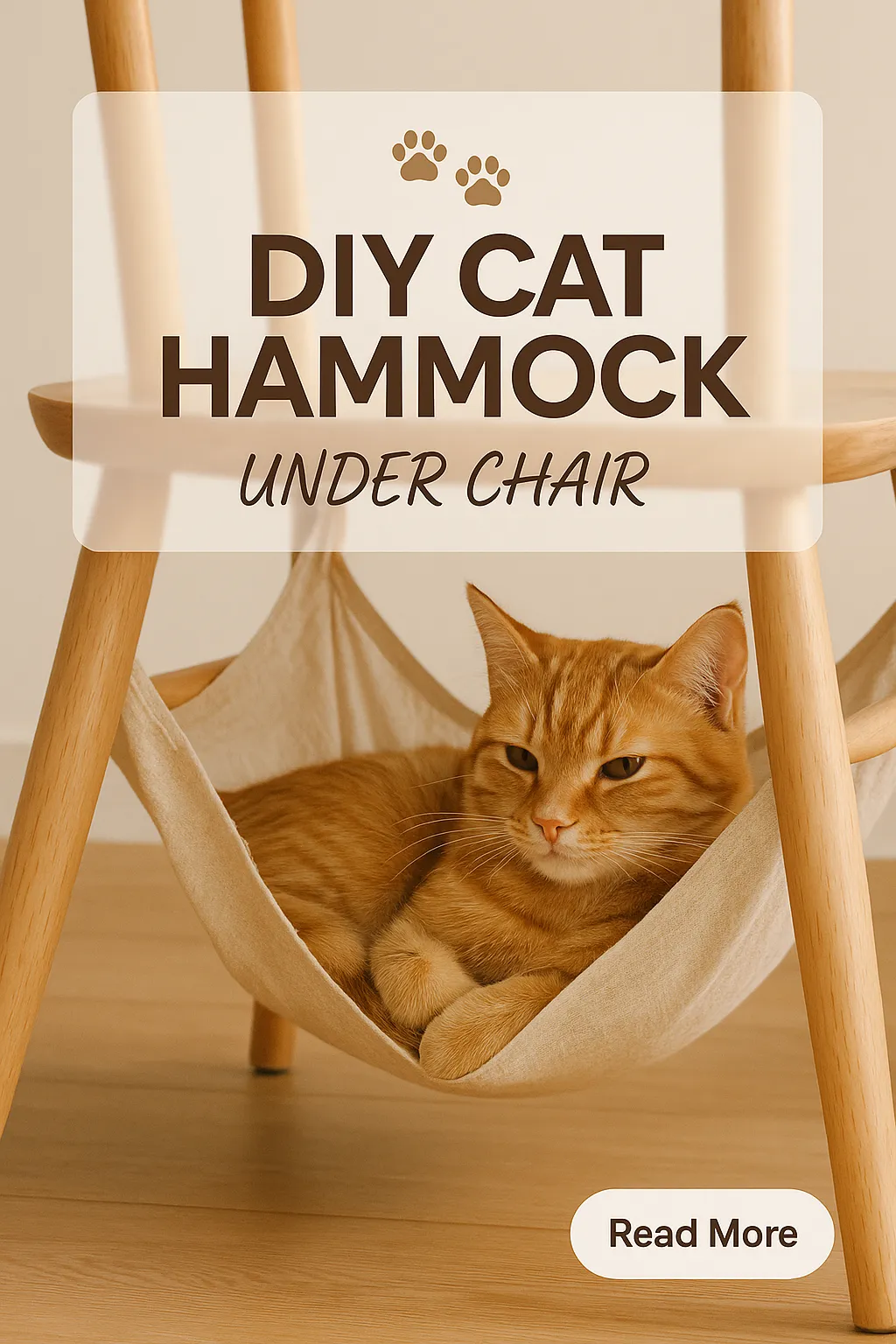 DIY Cat Hammock Under Chair