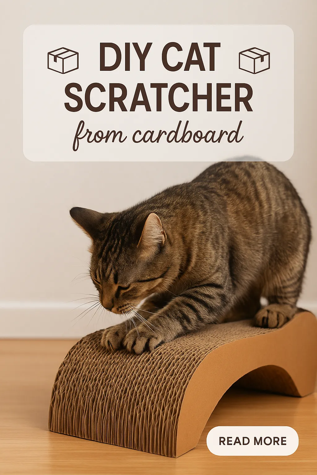 DIY Cat Scratcher from Cardboard