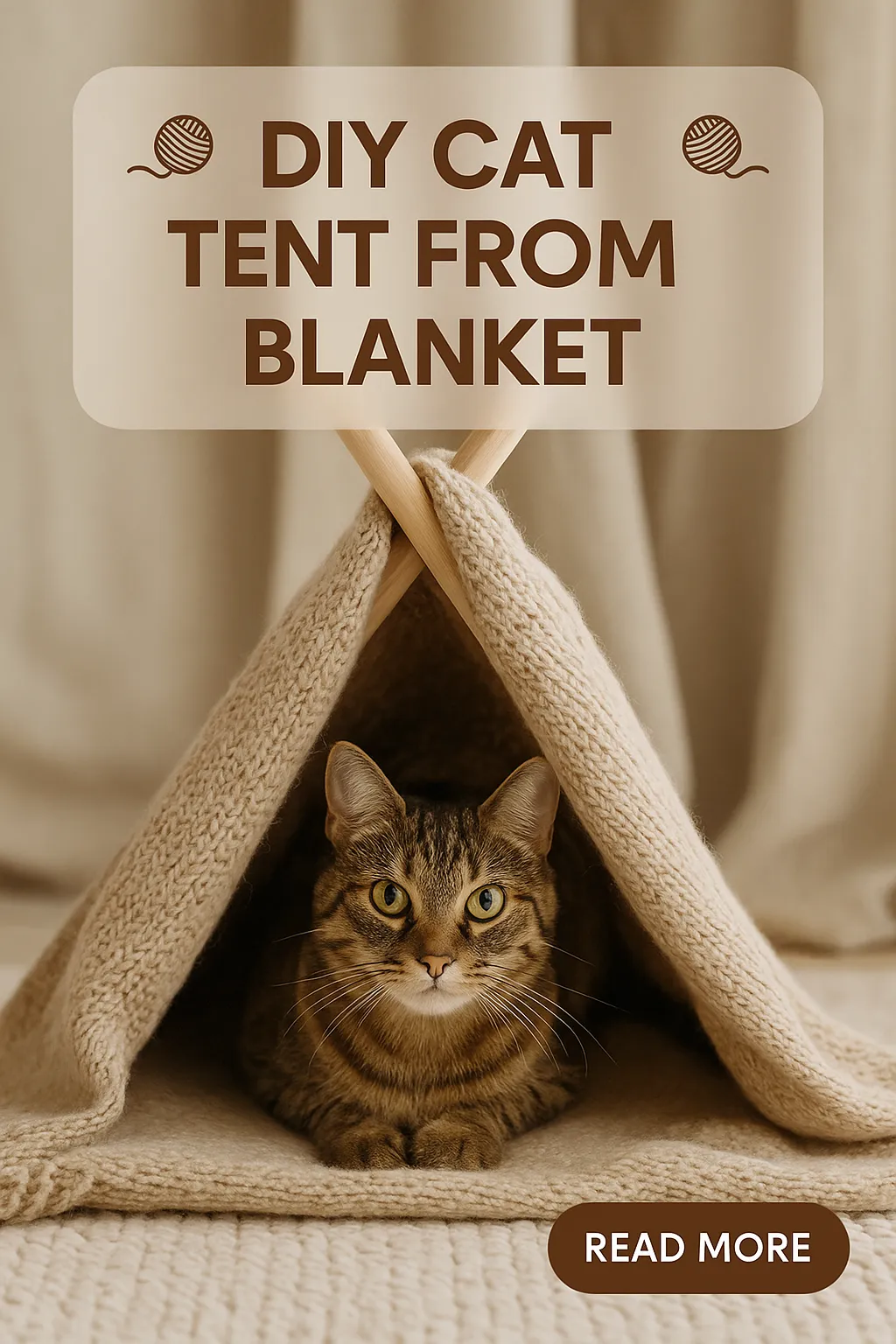 DIY Cat Tent from Blanket