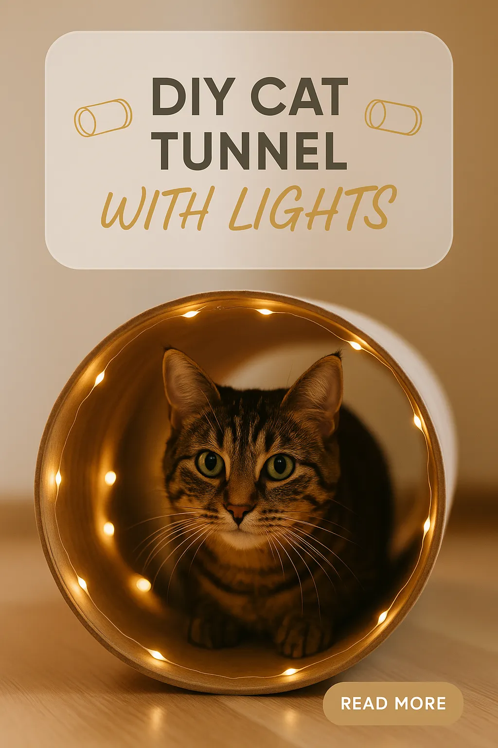 DIY Cat Tunnel with Lights