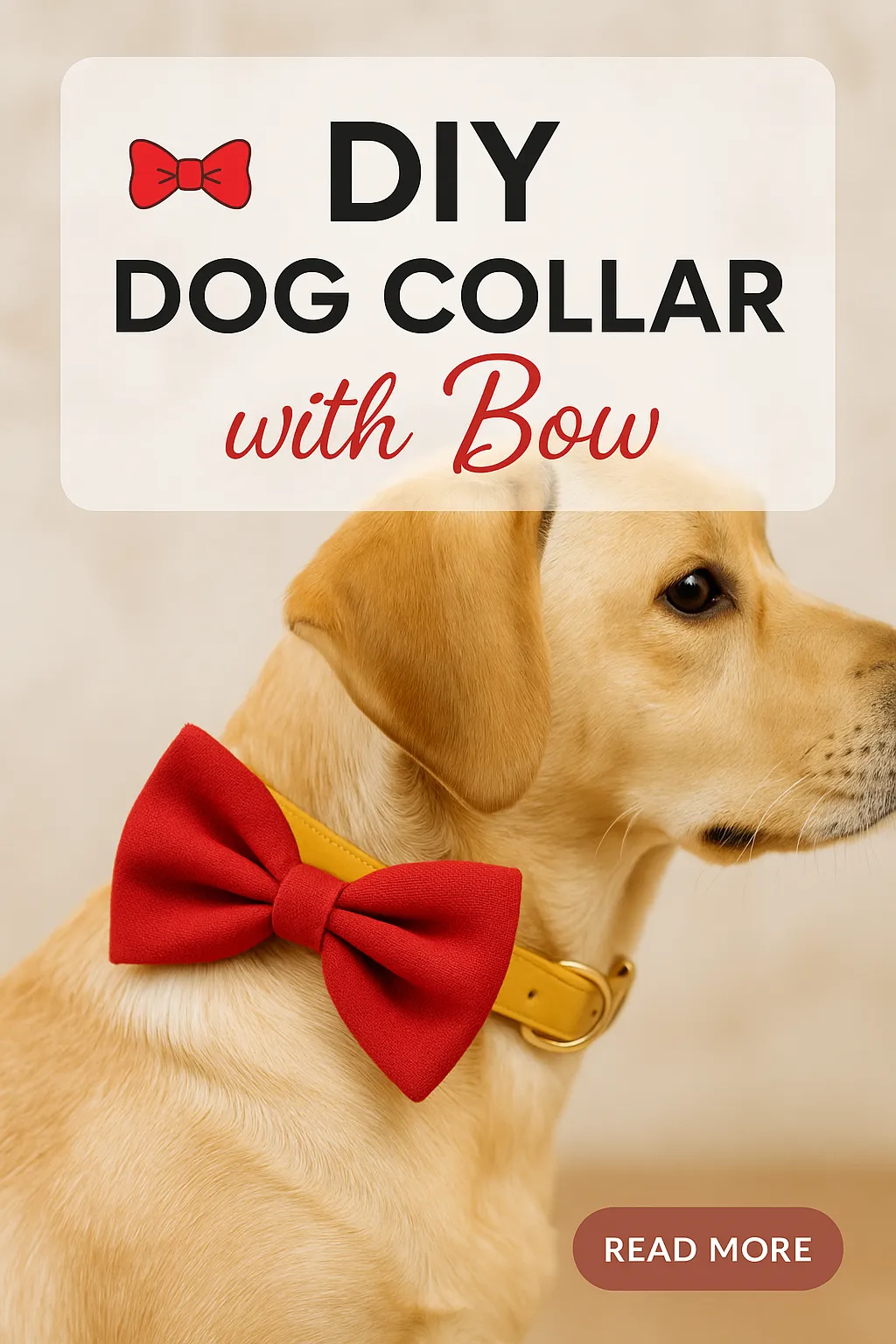 DIY Dog Collar with Bow