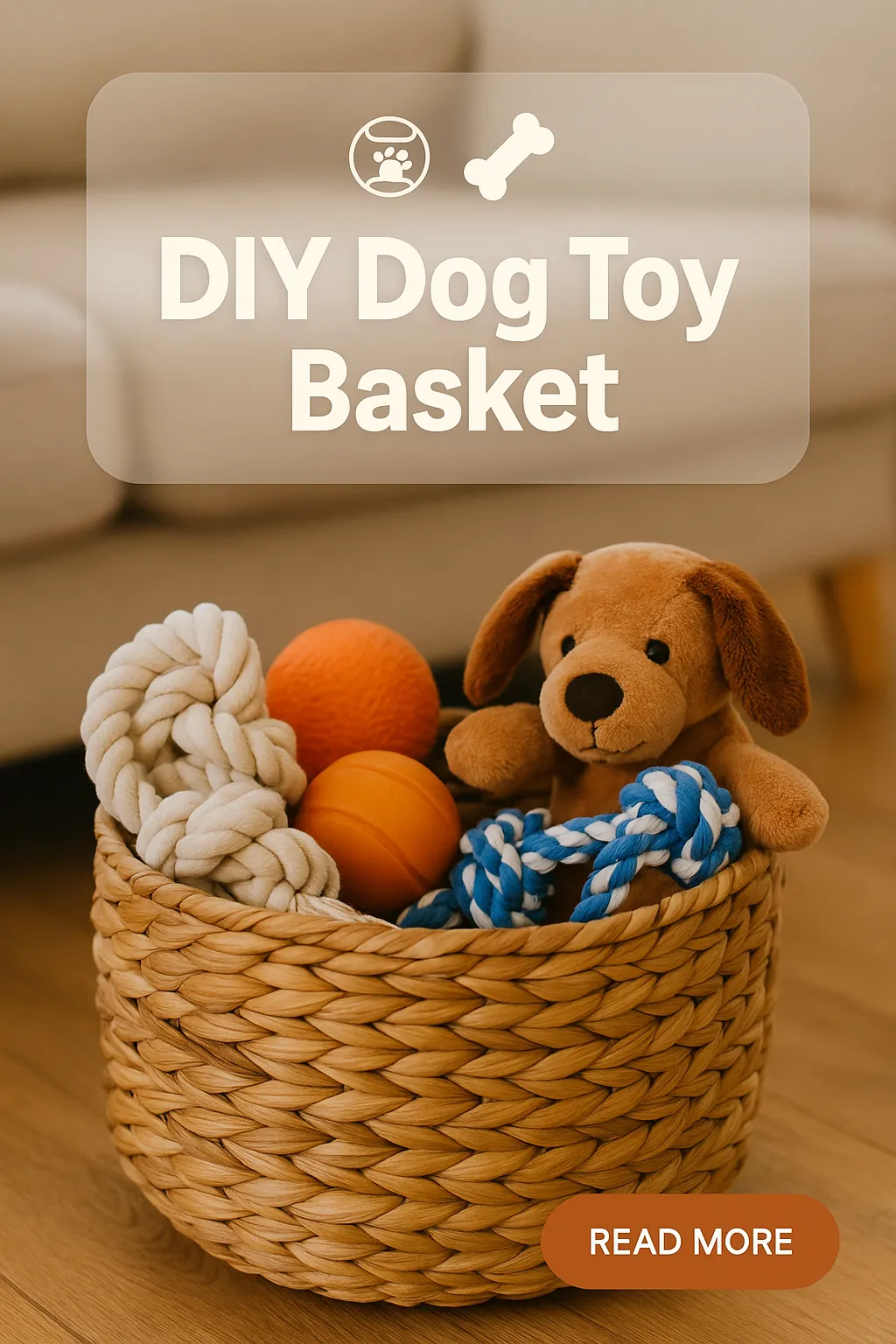 DIY Dog Toy Basket