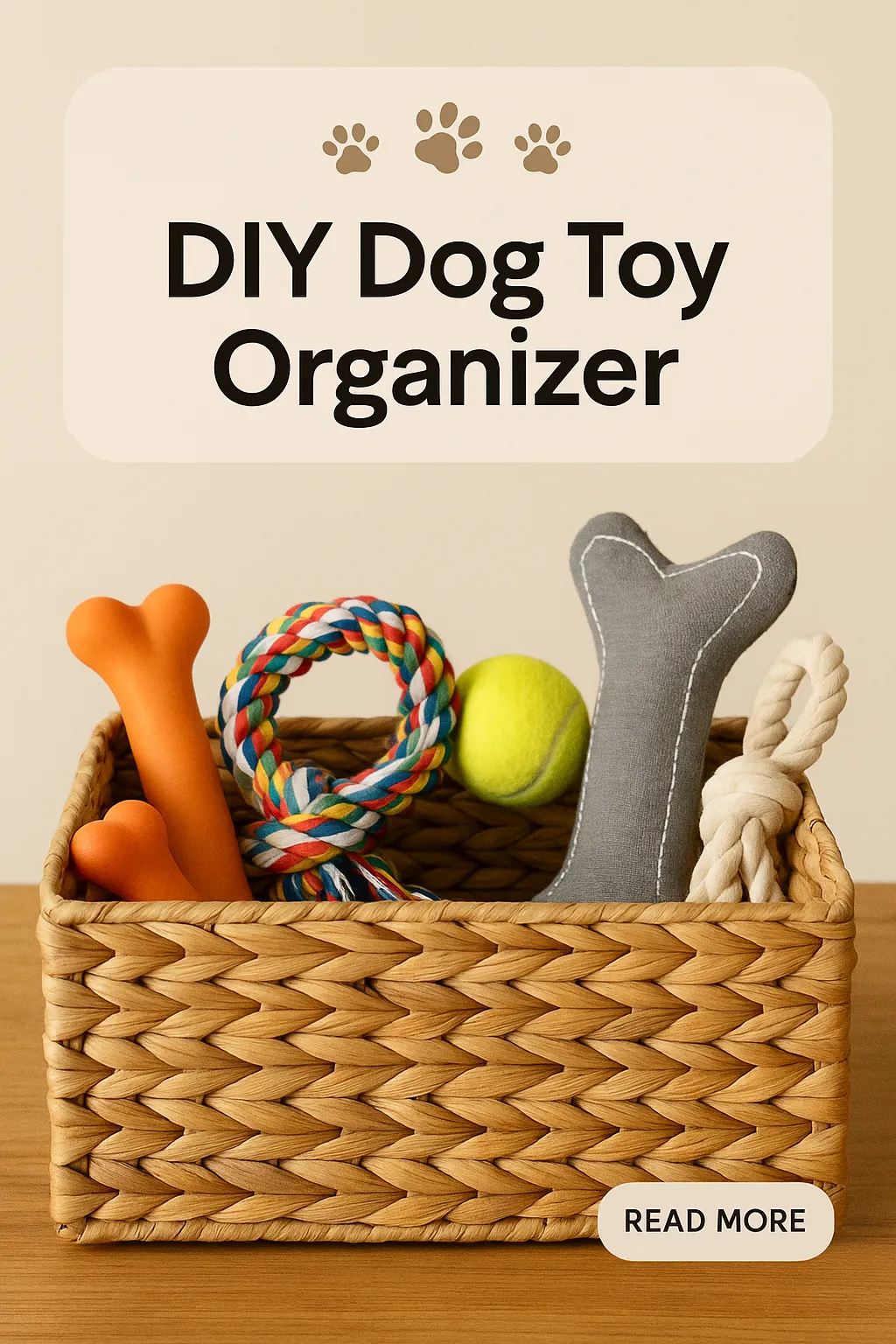 DIY Dog Toy Organizer