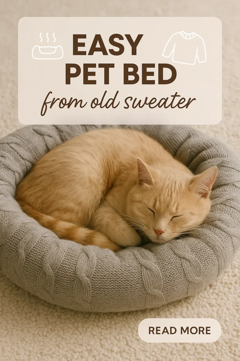 Easy Pet Bed from Old Sweater