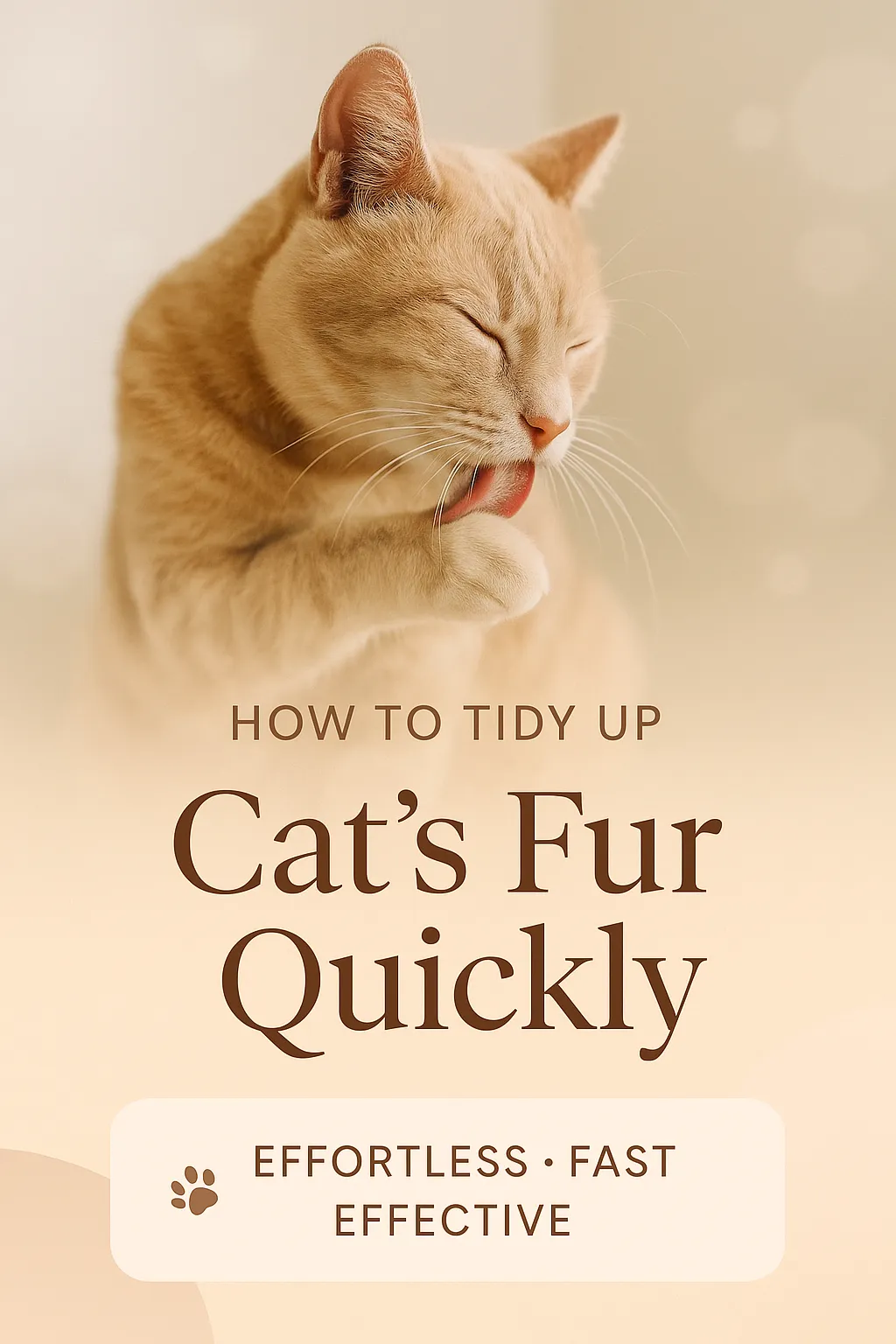 How to Tidy Up Cats Fur Quickly