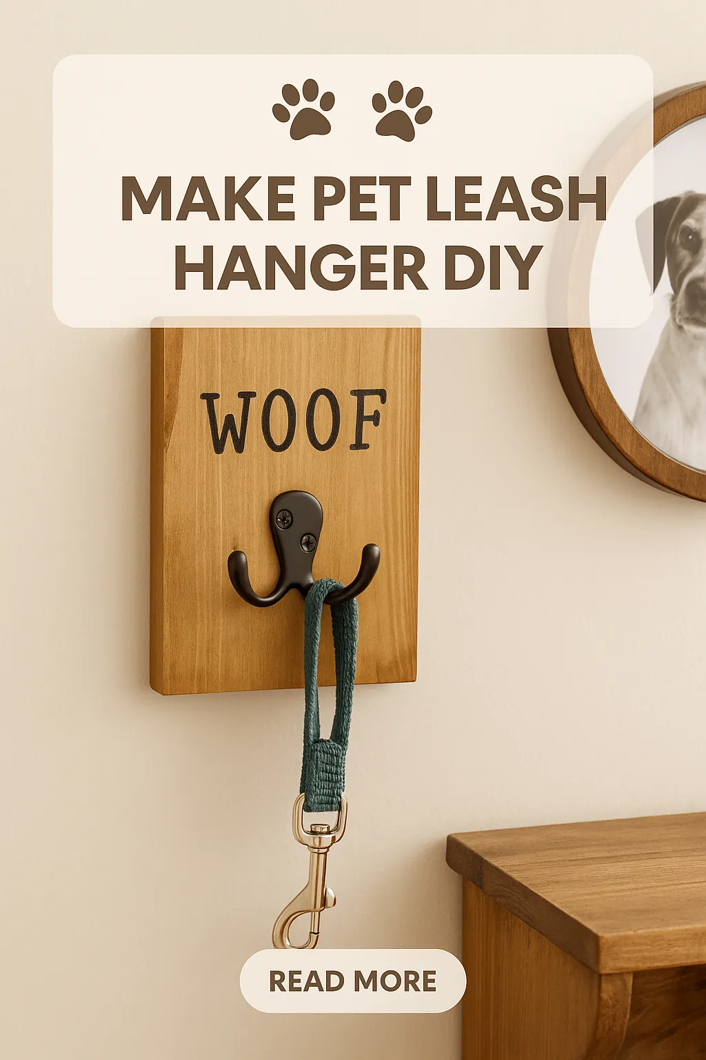 Make Pet Leash Hanger DIY