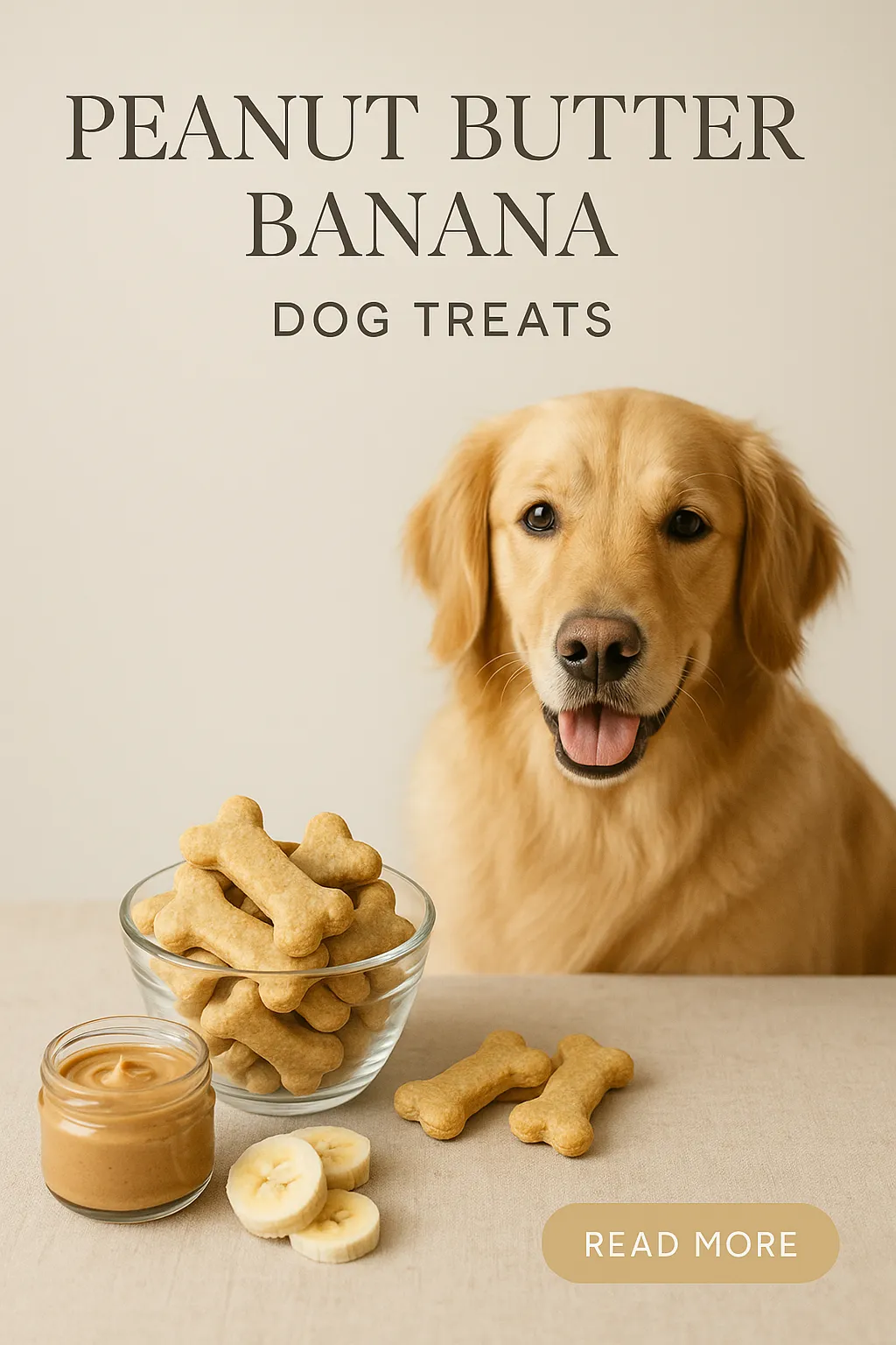 Peanut Butter Banana Dog Treats