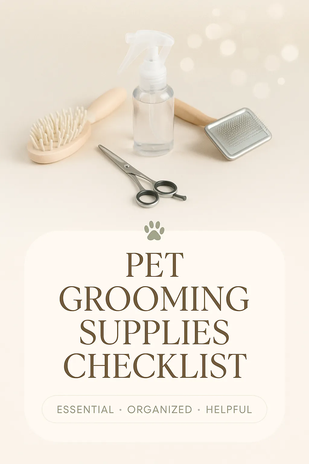 Pet Grooming Supplies Checklist