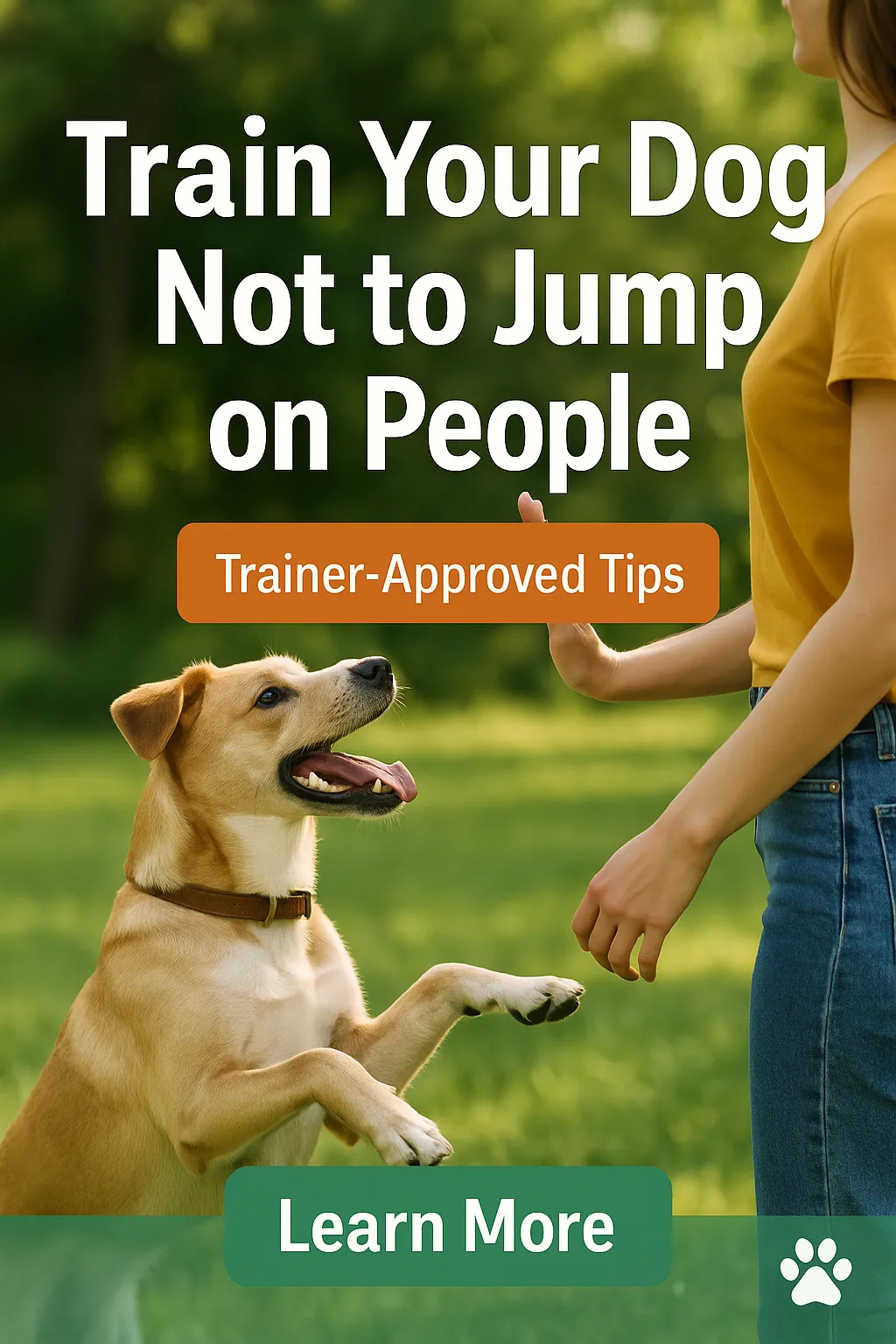 Train Your Dog Not to Jump on People