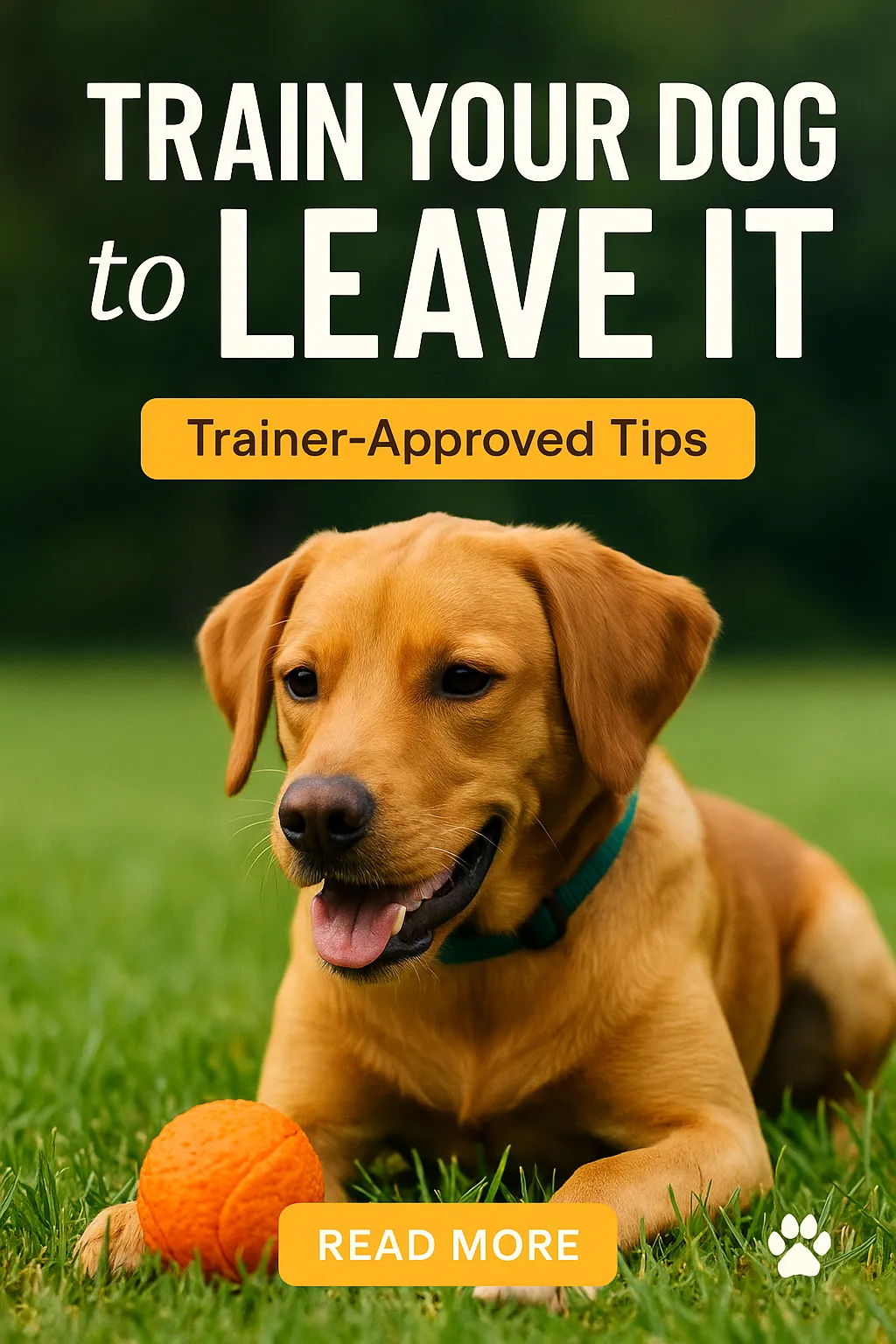 Train Your Dog to Leave It