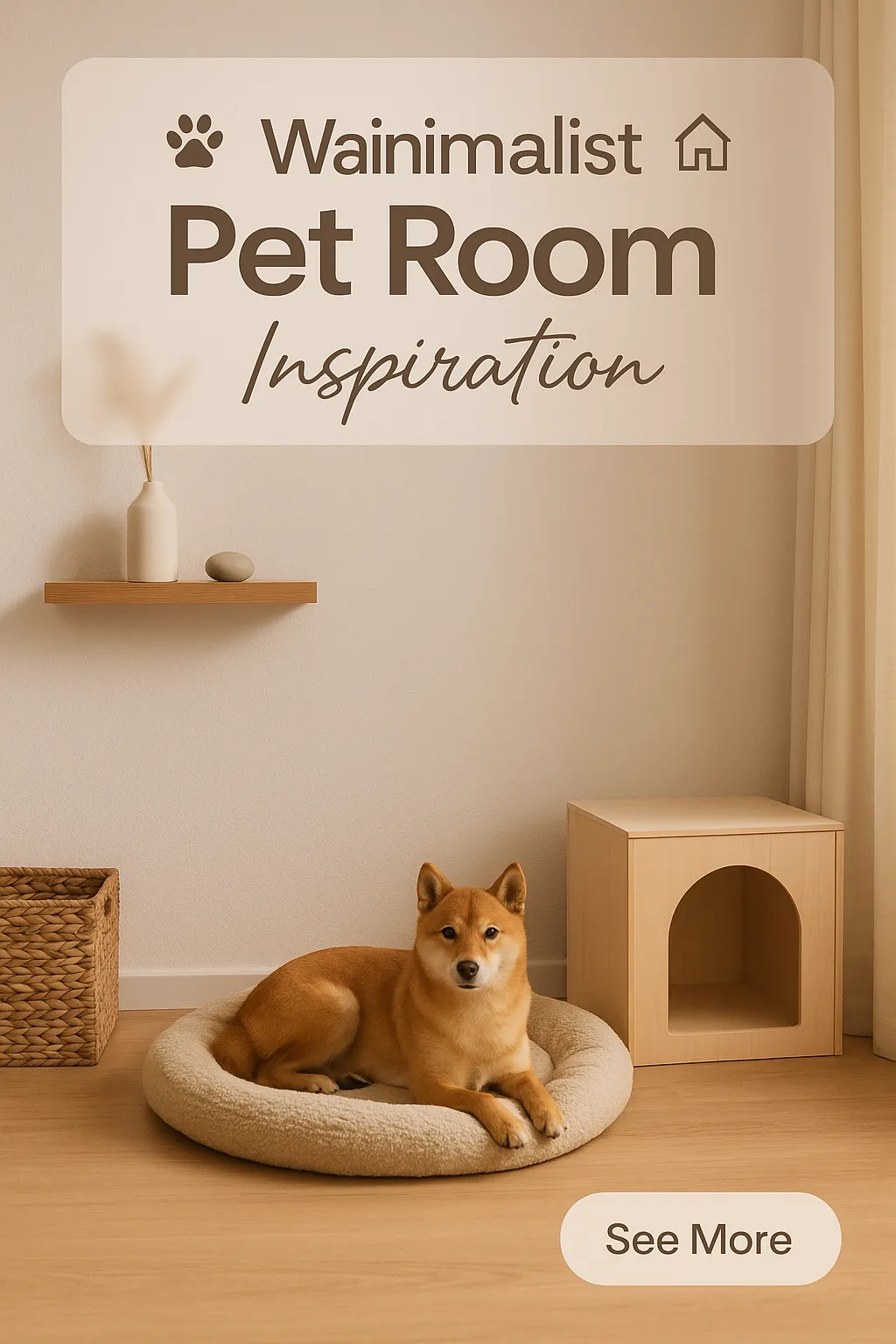 Warm Minimalist Pet Room Inspiration