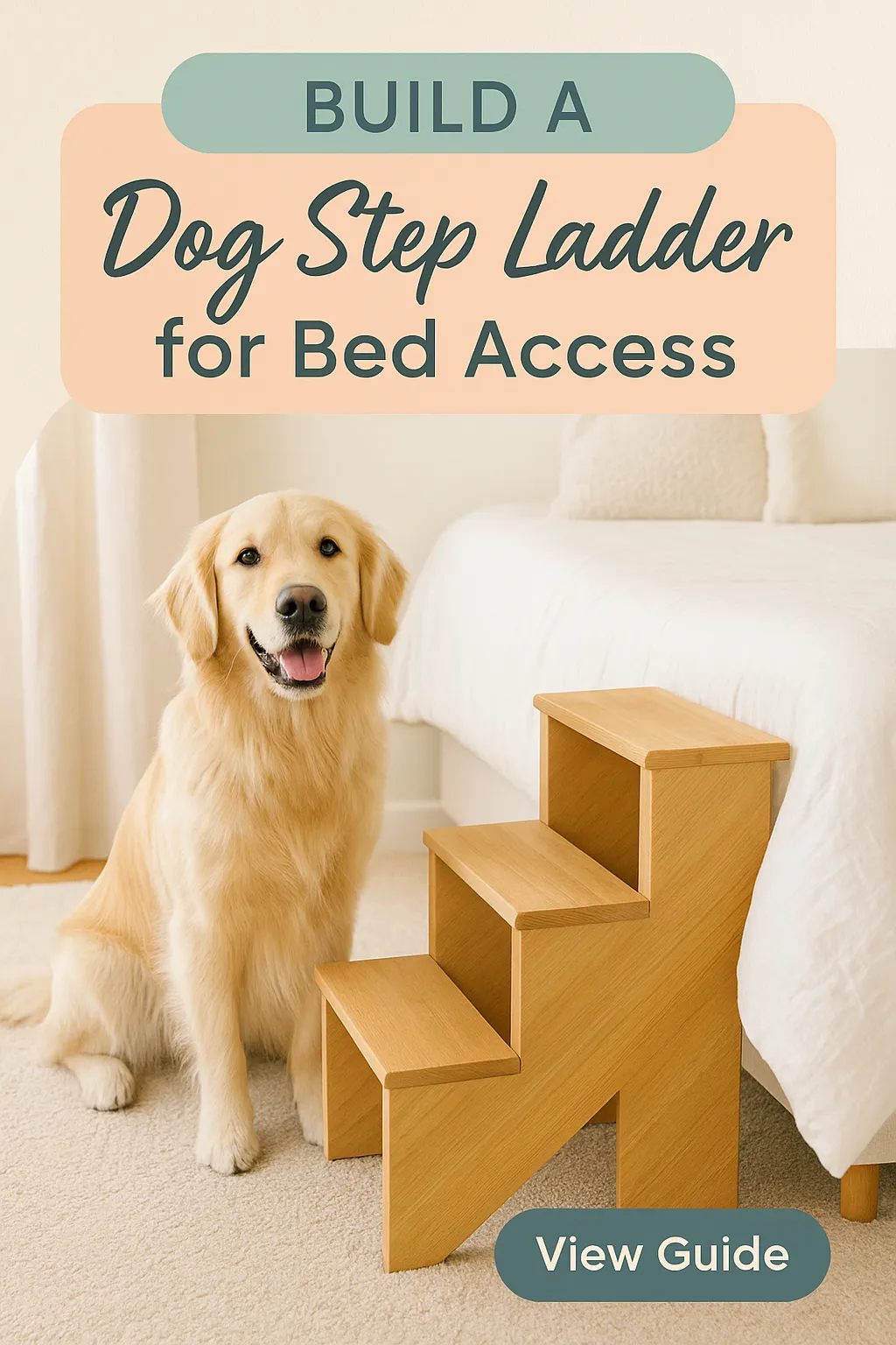 Build a Dog Step Ladder for Bed Access