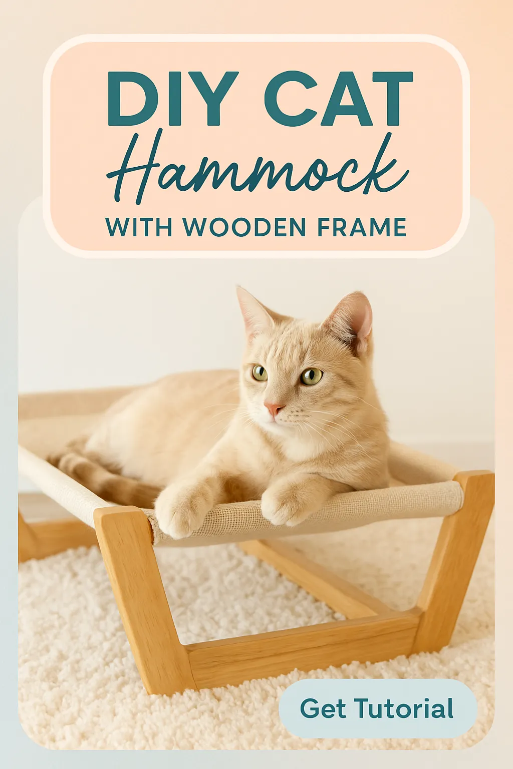 DIY Cat Hammock with Wooden Frame