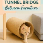 DIY Cat Tunnel Bridge Between Furniture