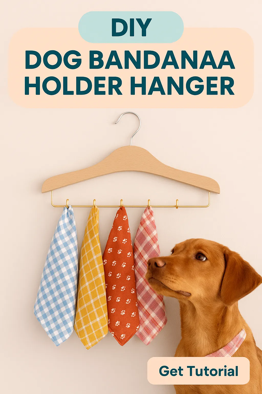 DIY Dog Bandana Holder Hanger
