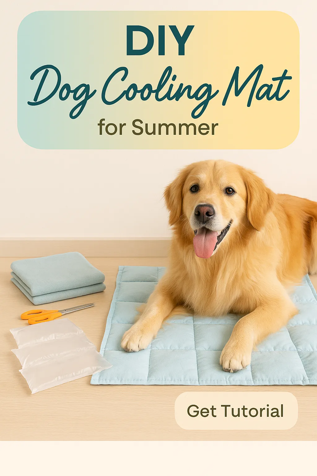 DIY Dog Cooling Band Mat for Summer