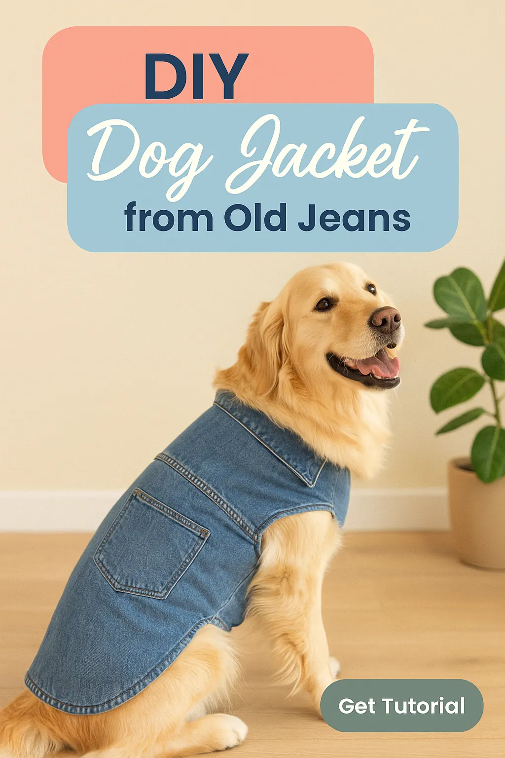 DIY Dog Jacket from Old Jeans