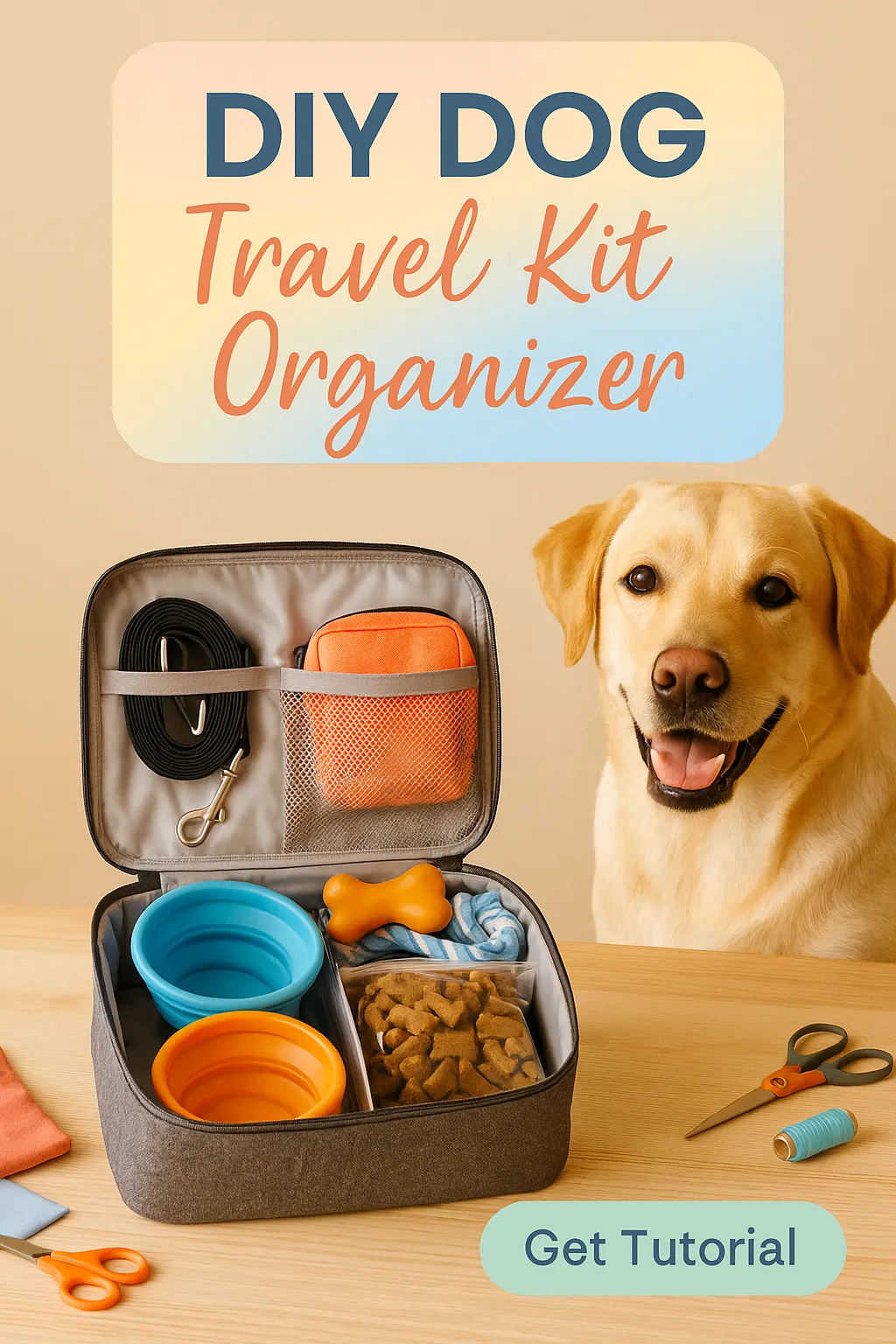 DIY Dog Travel Kit Organizer