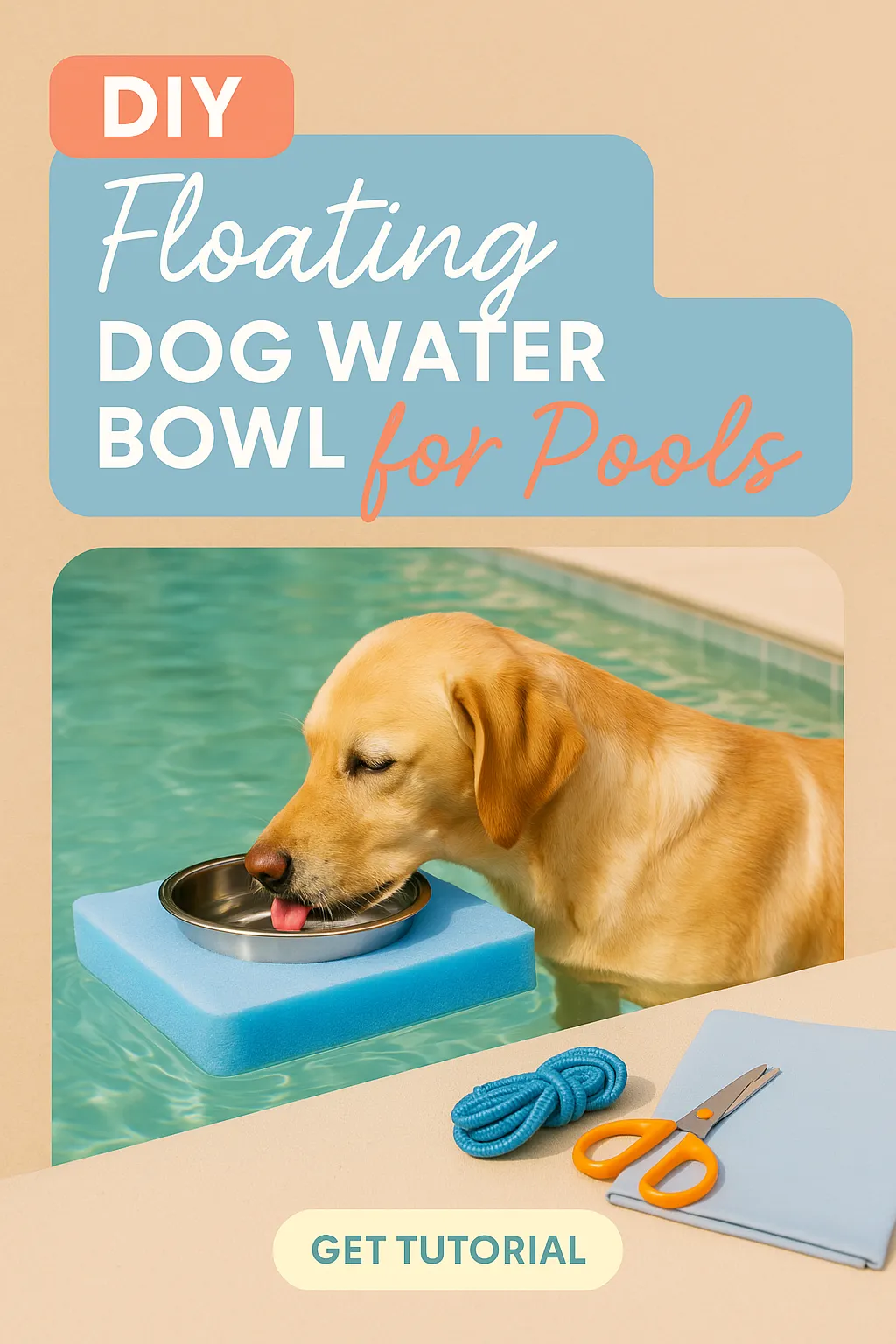 DIY Floating Dog Water Bowl for Pools