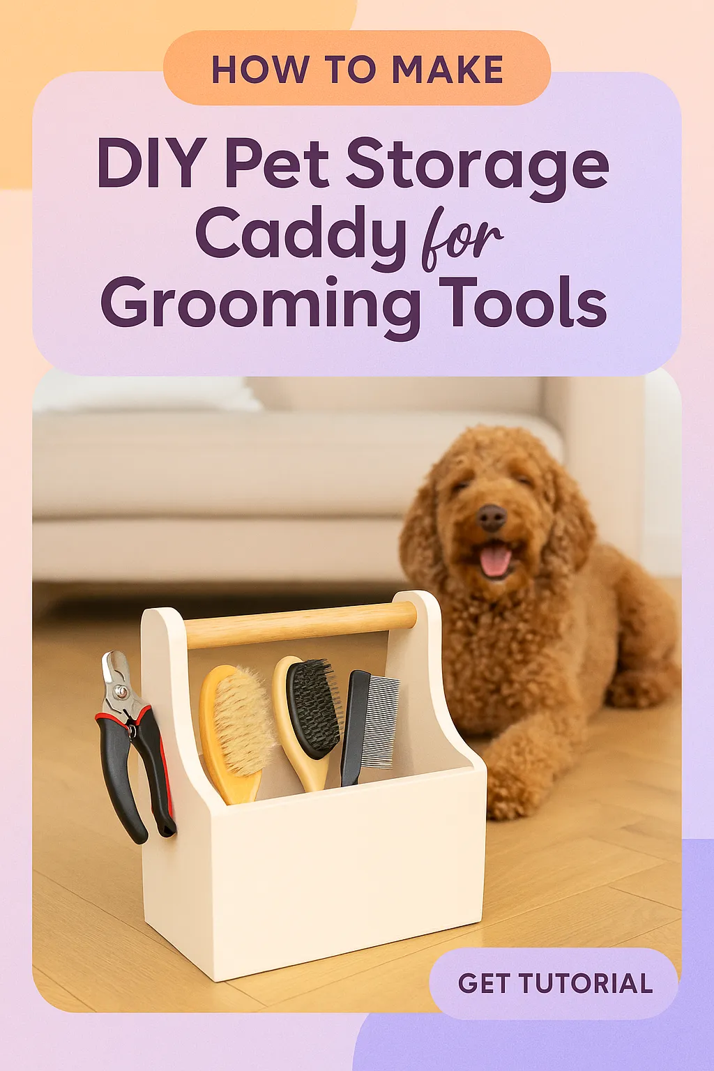 DIY Pet Storage Caddy for Grooming Tools