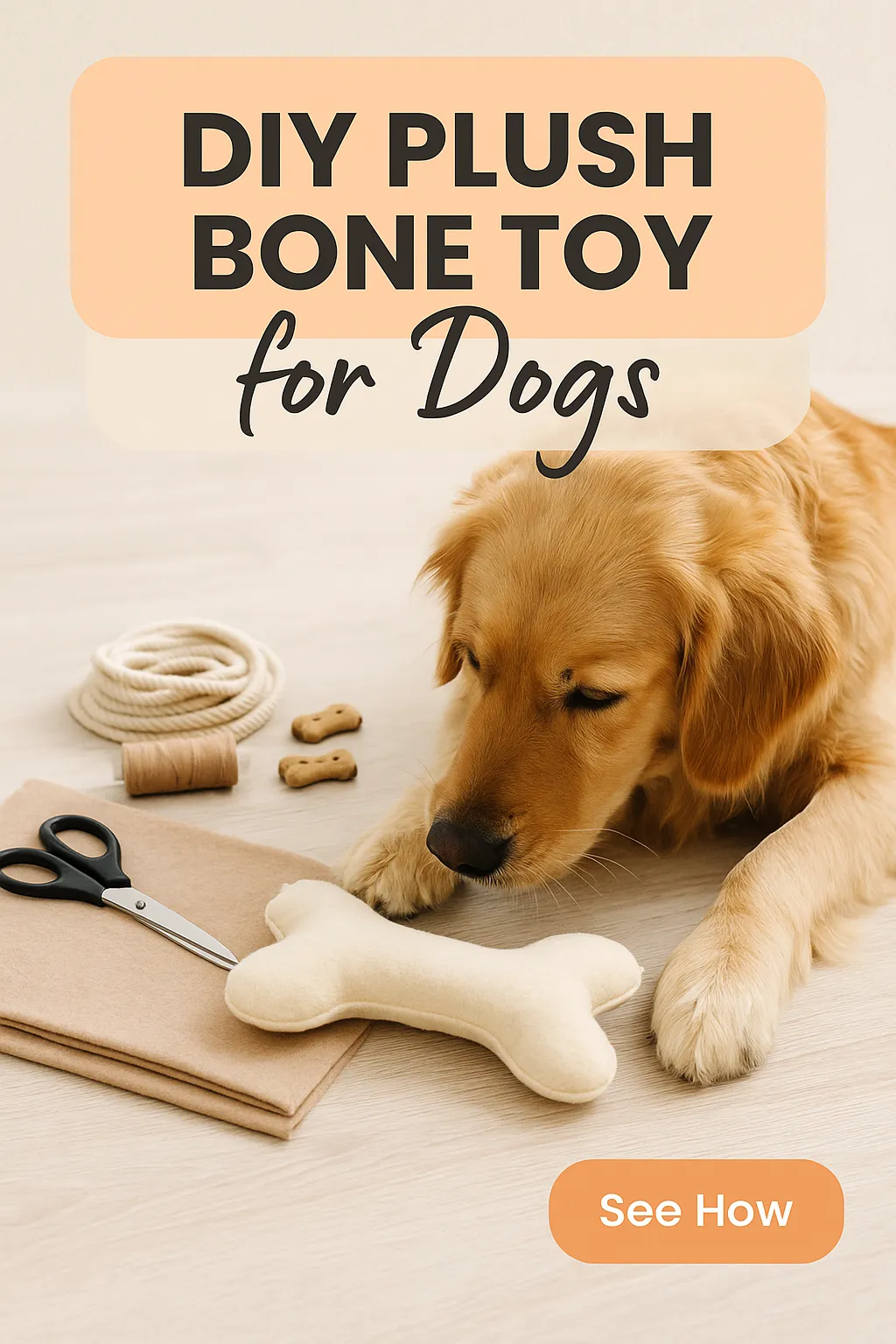 DIY Plush Bone Toy for Dogs
