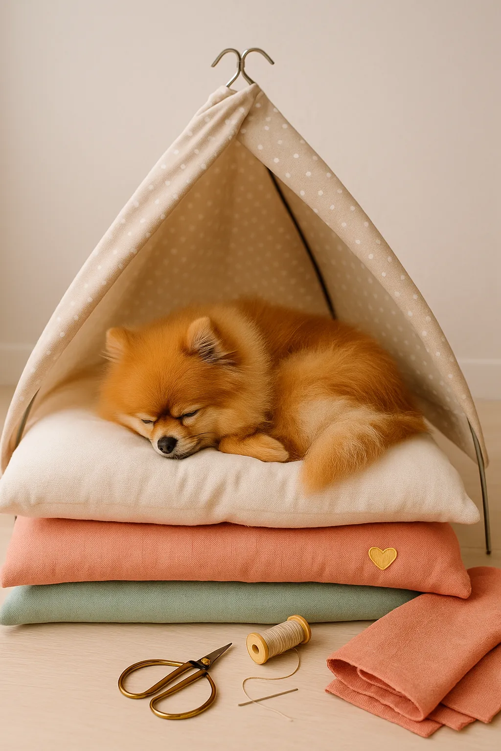 DIY Plush Pillow Bed for Small Dogs