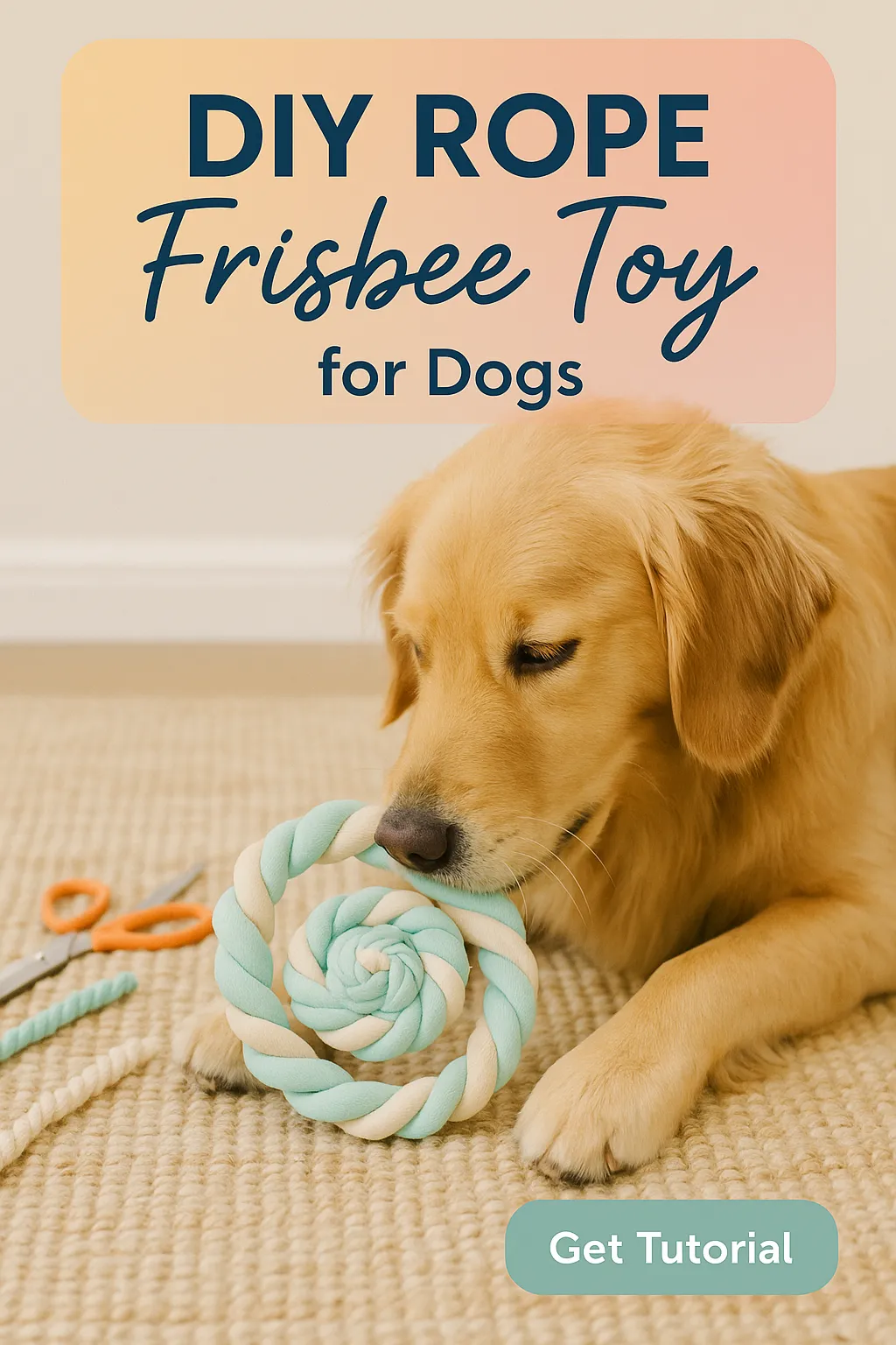 DIY Rope Frisbee Toy for Dogs