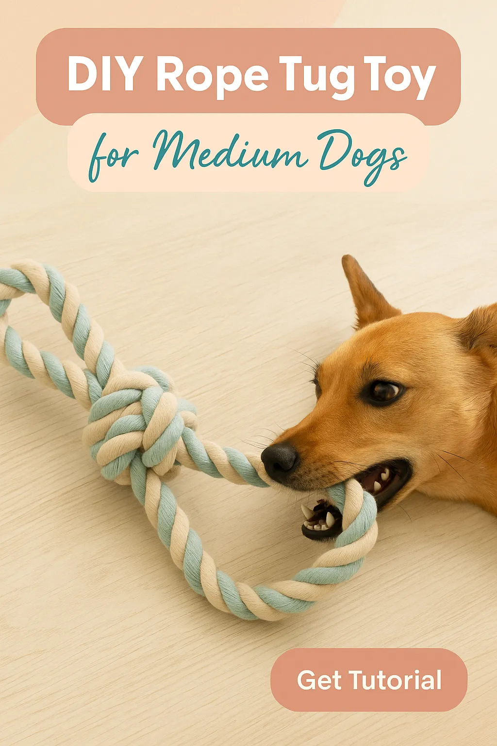 DIY Rope Tug Toy for Medium Dogs