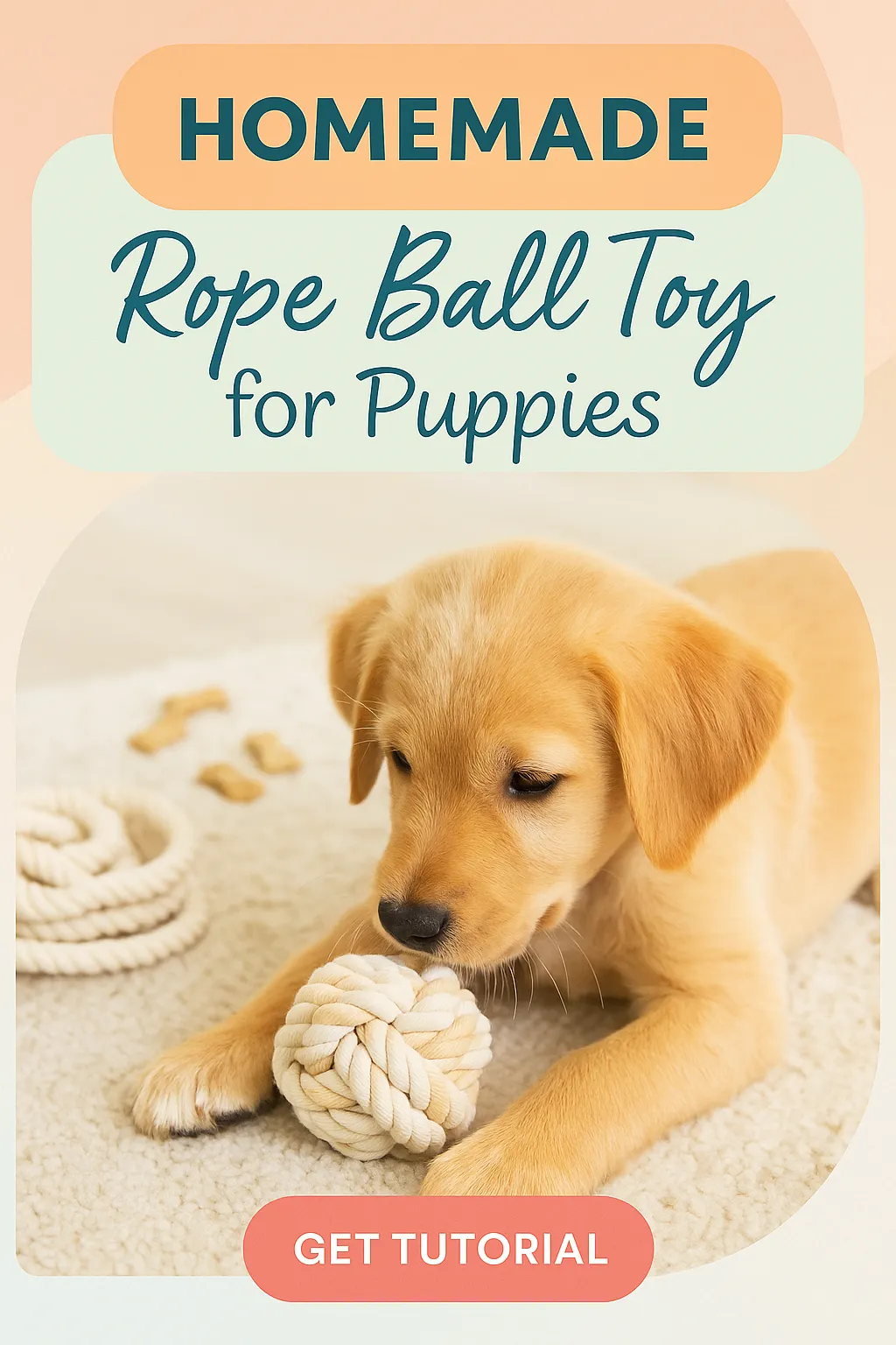 Homemade Rope Ball Toy for Puppies