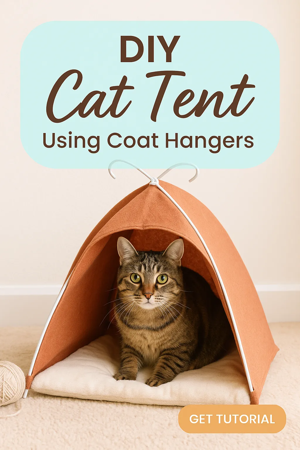 Make a Cat Tent Using Coat Hangers