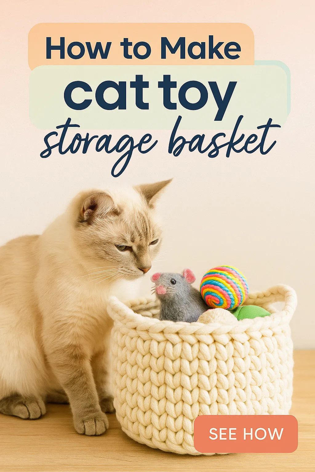 Make a Cat Toy Storage Basket