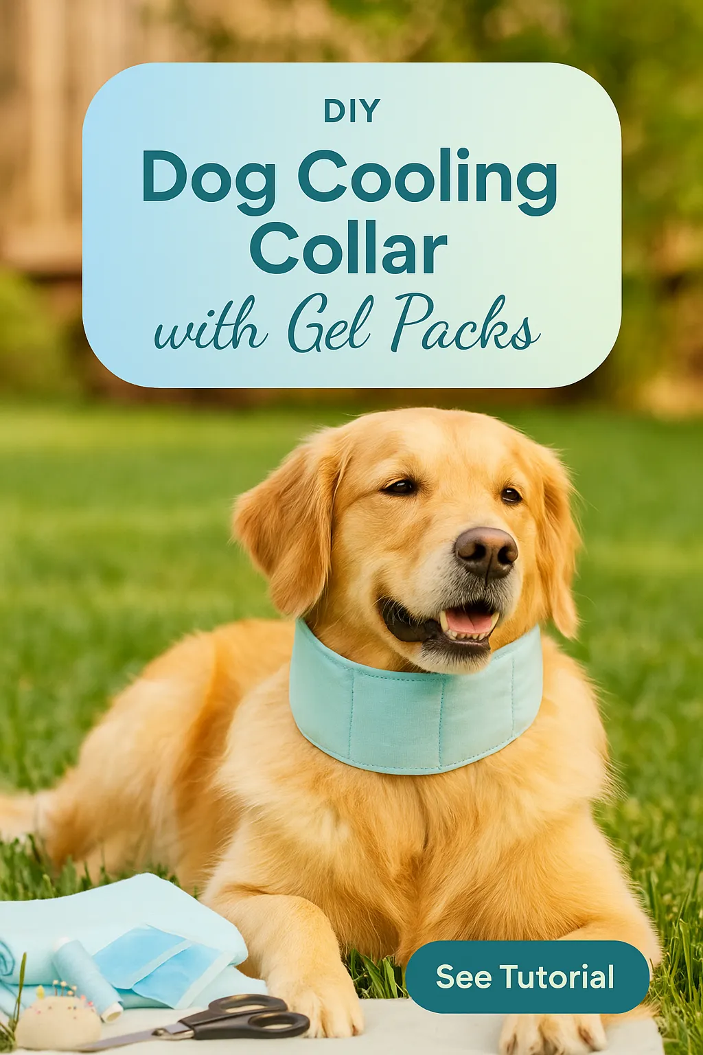 Make a Dog Cooling Collar with Gel Packs