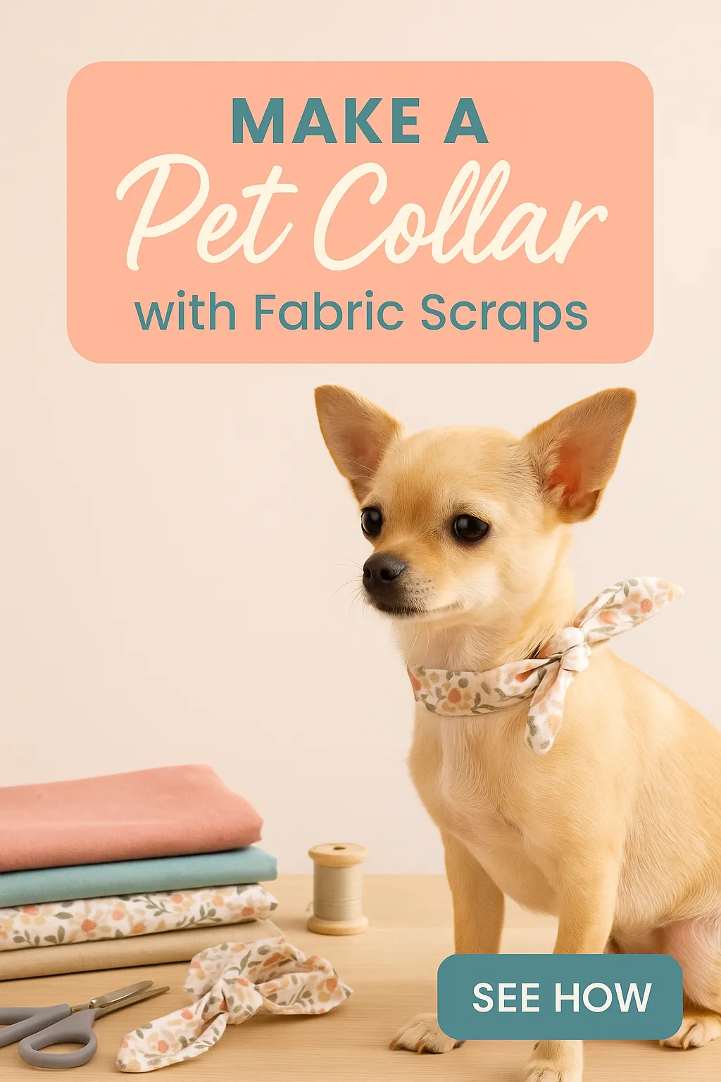 Make a Pet Collar with Fabric Scraps