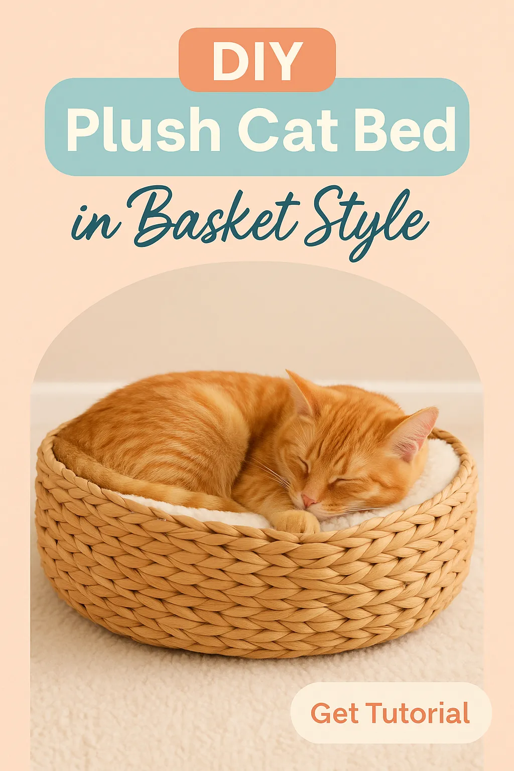 Make a Plush Cat Bed in Basket Style