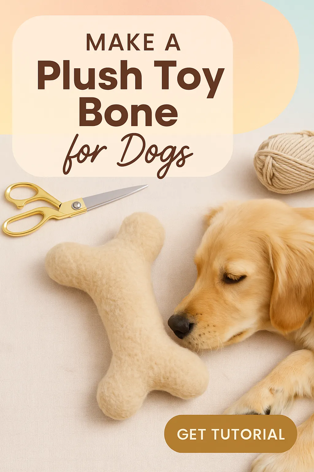 Make a Plush Toy Bone for Dogs
