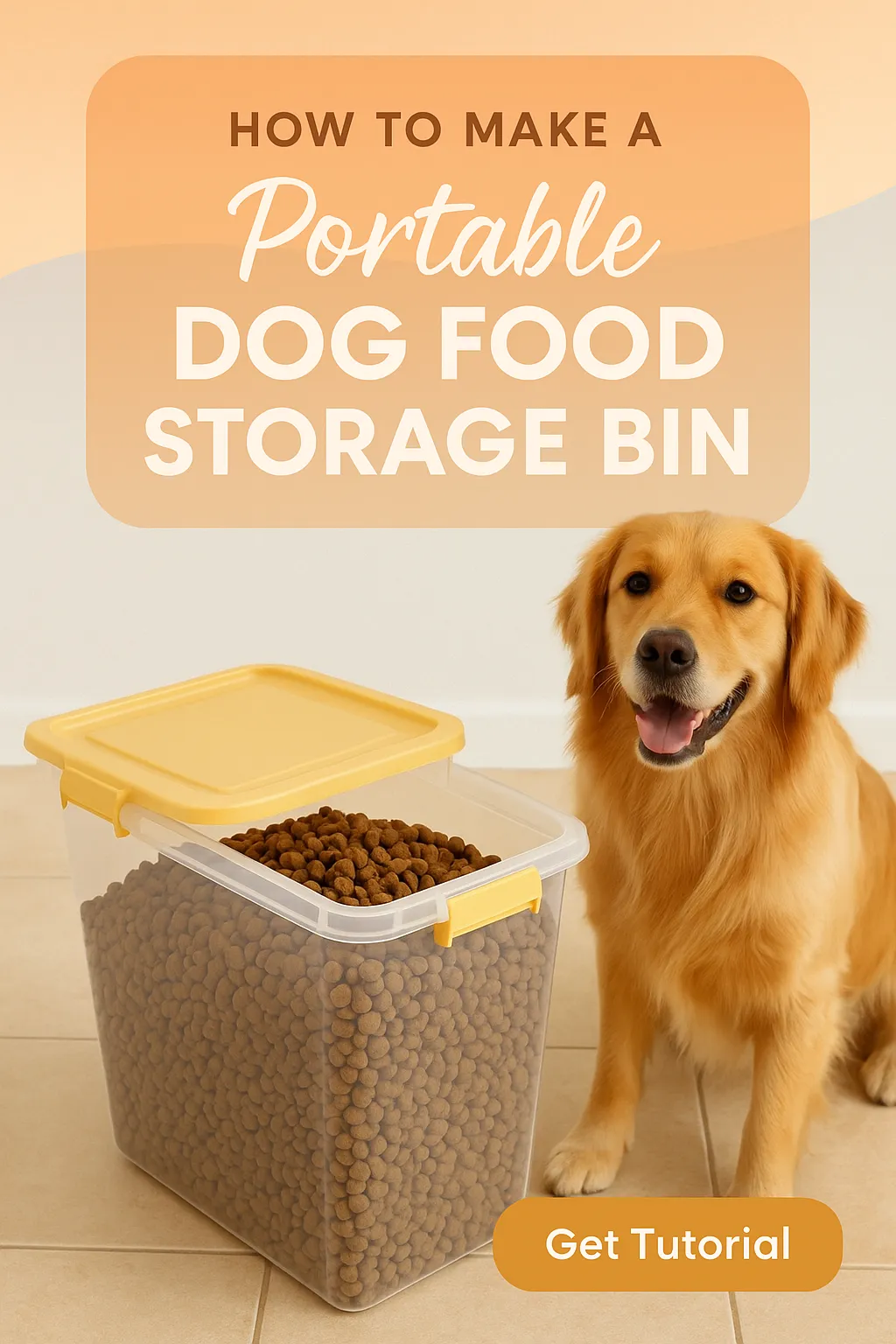 Make a Portable Dog Food Storage Bin