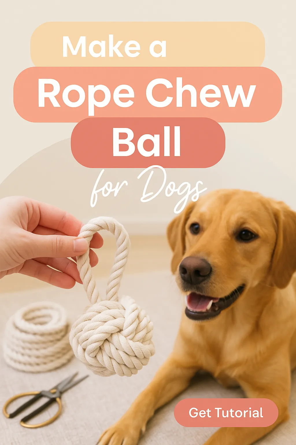 Make a Rope Chew Ball for Dogs