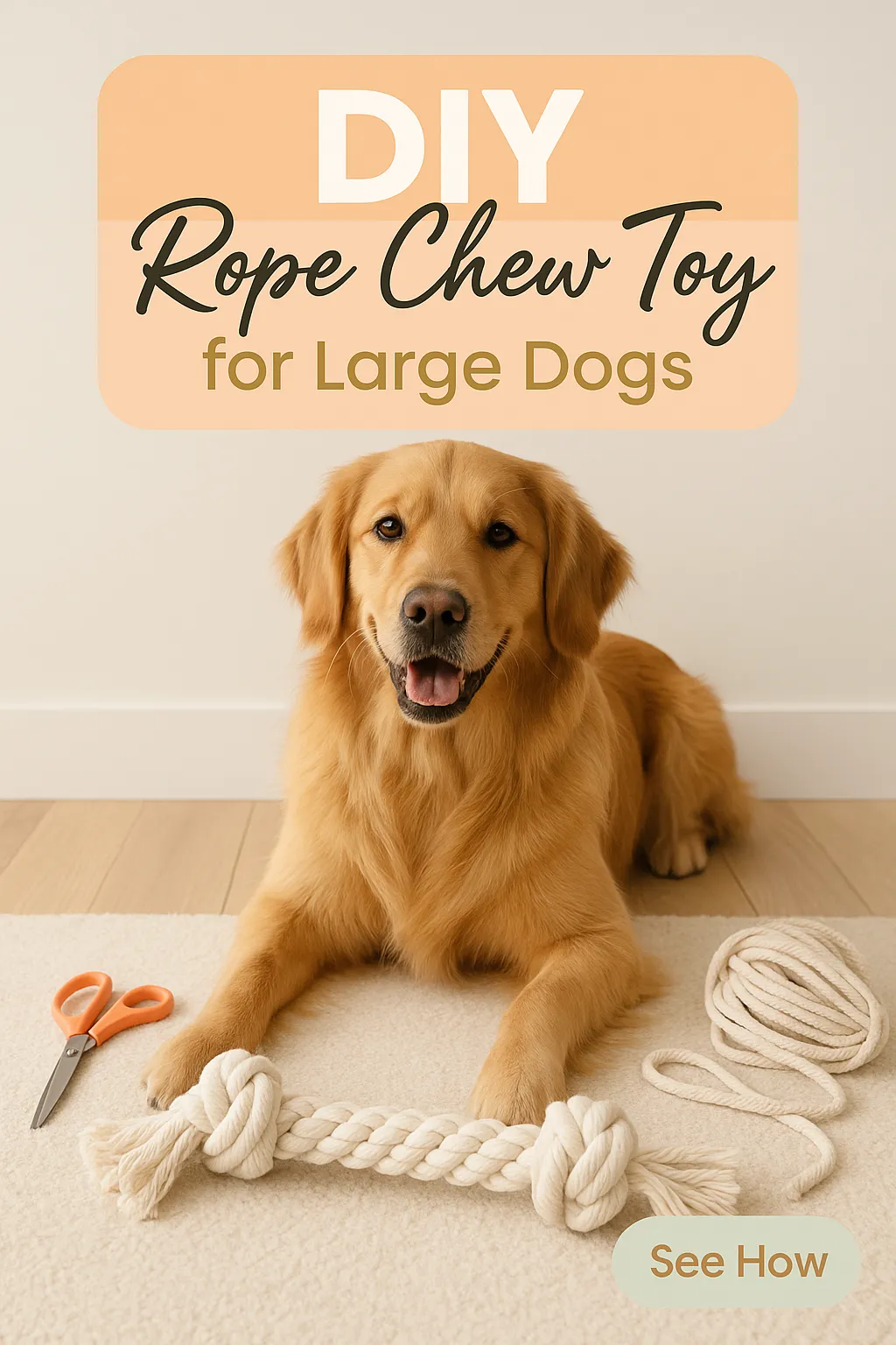 Make a Rope Chew Toy for Large Dogs