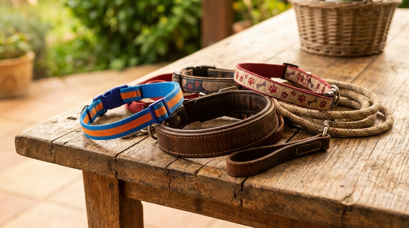 1108 materials of dog collars and leashes Materials of Dog Collars and Leashes