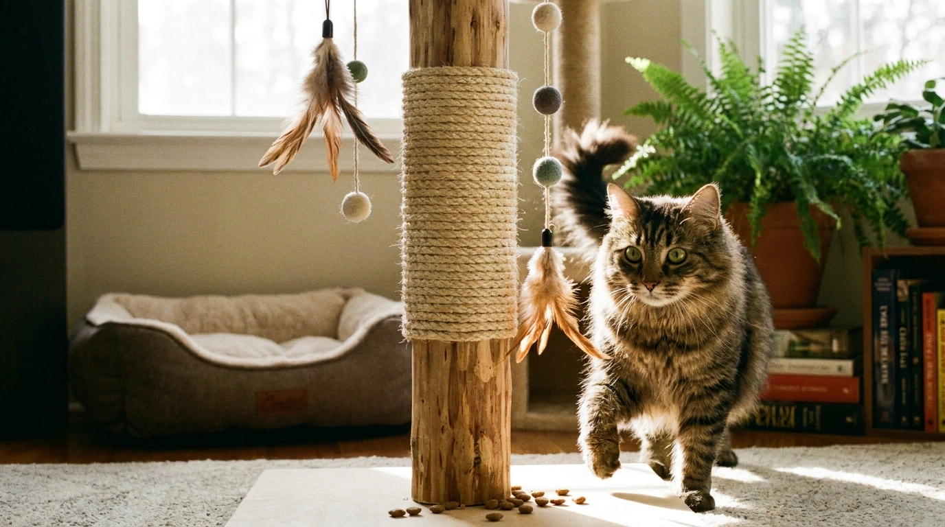 Engaging Your Cat with the New Scratching Post