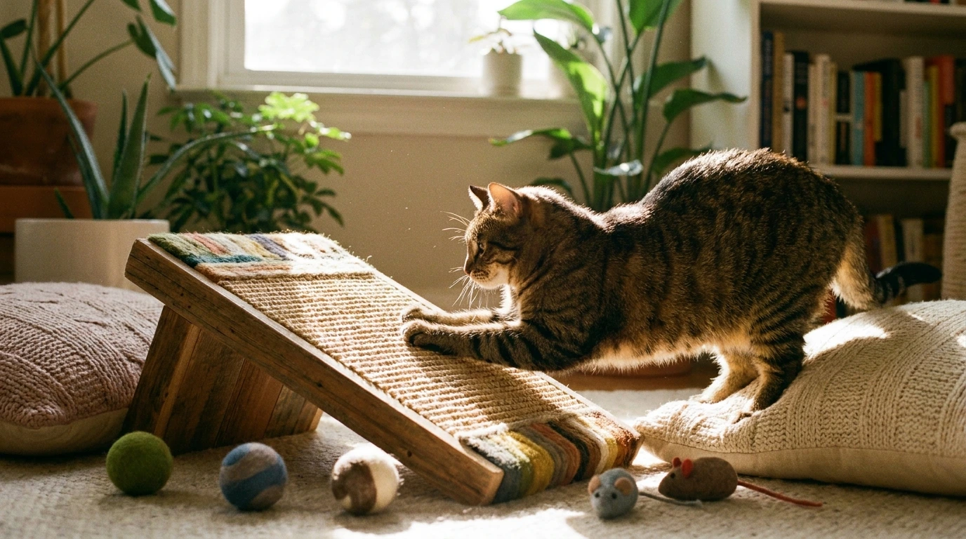 Encouraging Your Cat to Use the Scratcher Pad