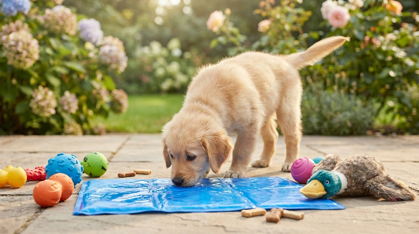 1940 encouraging your dog to use the cooling mat Encouraging Your Dog to Use the Cooling Mat