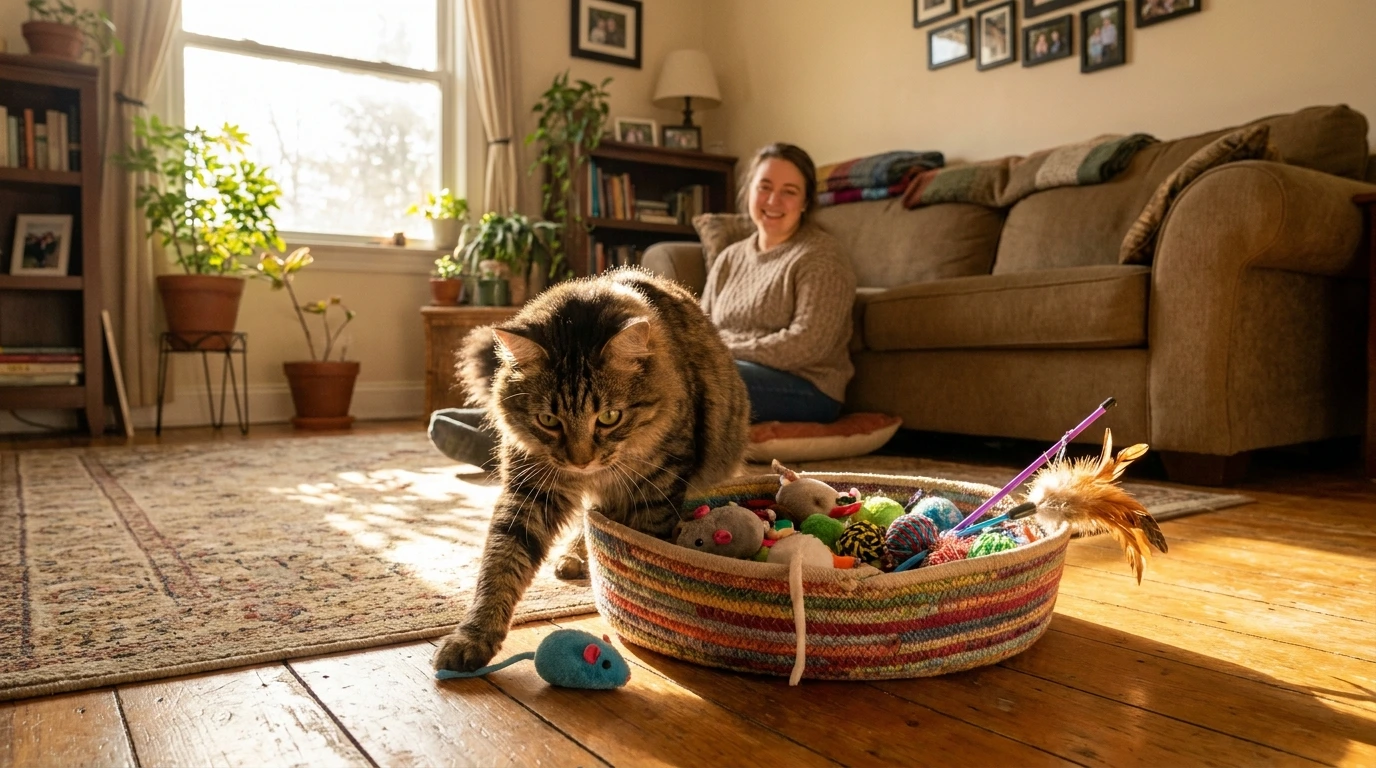Engaging Your Cat with the Basket