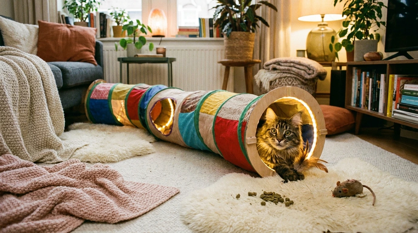 1982 encouraging your cat to use the tunnel Encouraging Your Cat to Use the Tunnel