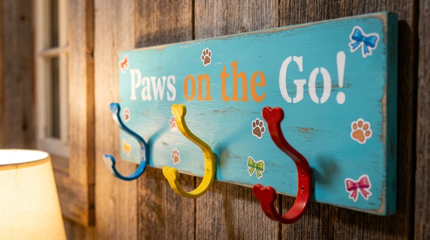 846 decorative leash hook with hooks Decorative Leash Hook with Hooks