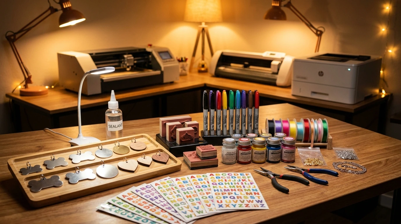Materials Needed for DIY Pet Name Tags