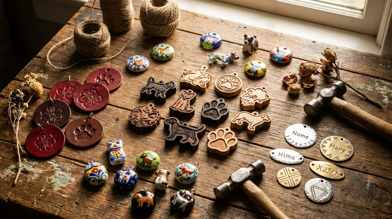 Materials Used in Handmade Pet Collar Charms